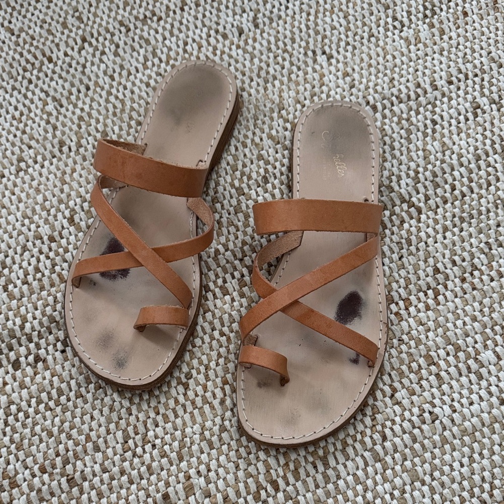 Seychelles Tan Strappy leather Sandals